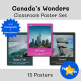 Canada Real Photo Poster Set, Boho Social Studies Decor Geography North America