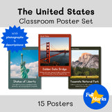 United States Real Photo Poster Set, Boho Culture Colorful Decor North America