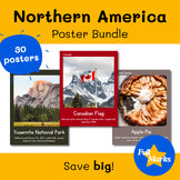 Northern America Poster Bundle, Boho Modern Decor History Geography Culture