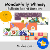 Wonderfully Whimsy Boho Bulletin Board Borders, Colorful Printable Class Decor