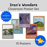 Iran Posters, Boho Cultural Real Photos Decor Middle East Geography Word Wall