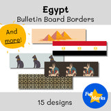Egypt Bulletin Board Borders, Boho Class Decor Geography Middle East History Set