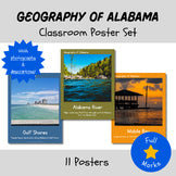 Geography of Alabama Real Photo Posters Colorful Boho Class Decor American South