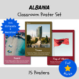 Albania Posters, Boho Cultural Photos Decor Europe Balkans Geography Word Wall