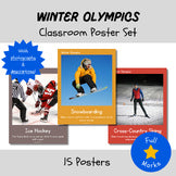 Winter Olympics Posters Boho Culture Real Photo Decor Athletes Skiing Sports