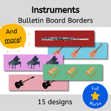 Musical Instruments Bulletin Board Borders Music Art Band Choir Performance