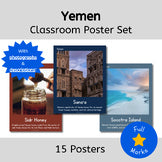 Yemen Posters Real Photo Boho Cultural Decor Middle East Geography Classroom Set