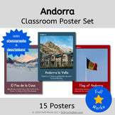 Andorra Posters, Boho Cultural Photos Decor Europe Catalan Geography Word Wall